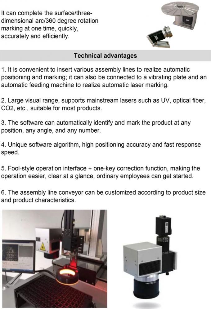 Sichtpositionierungslaser der elektronischen Bauelemente des erfassungssystems, der automatische Laser-Markierungsmaschine markiert
