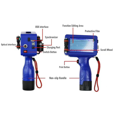 42ML Capacity Thermal Inkjet Technology TIJ 2.5 PVC PE Plastic Portable Handheld Inkjet Coding Machine for Label Printer