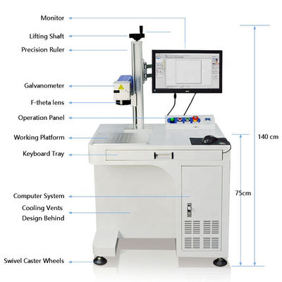 8000mm/S 54cm 3D Laser Engraving Machine For Stainless Steel