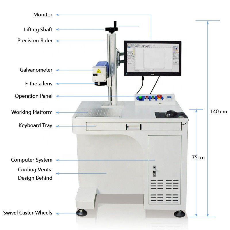 8000mm/S 54cm 3D Laser Engraving Machine For Stainless Steel