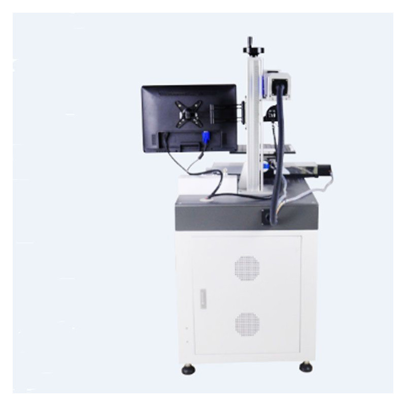 CCD flying fiber laser marking engraving machine with flying system for Production date Qr code logo marking
