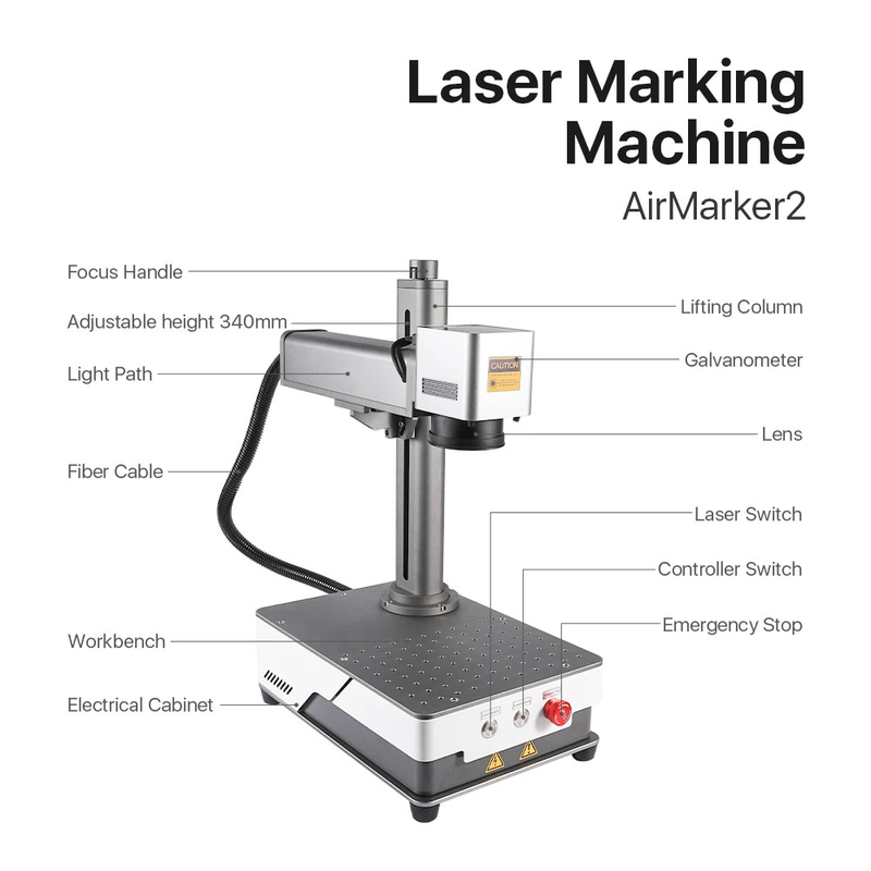 20w 30w 50w Raycus Jpt Laser Engraving Machine For Metal Plastic Leather Laser Marking Machines