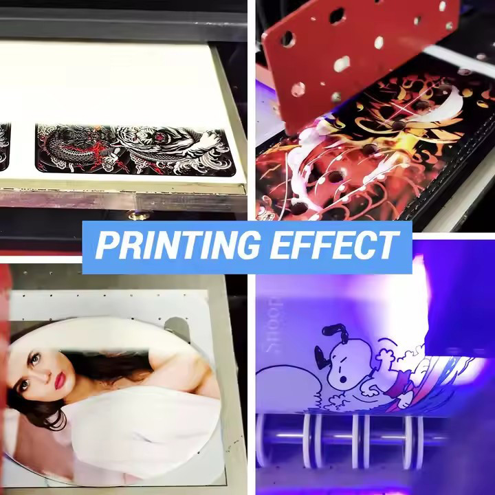 A3 Tube Printer Digital Small LED Multifunctional XP600 Inkjet UV Flatbed Printing Machine for Cell Phone Market