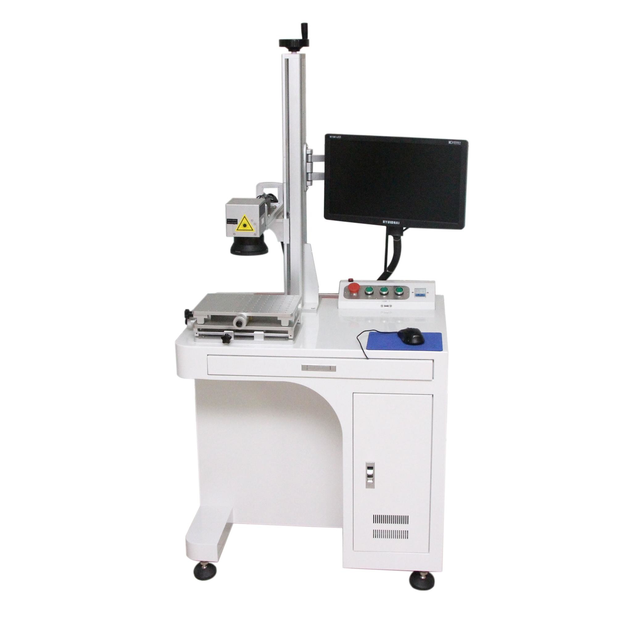 3D Fiber Laser Metal Engraving Marking Machine Desktop 50W On Electronics PP PE PVC