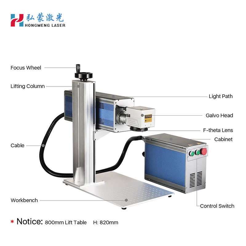 Free Shipping Auto Focus 30W Split Fiber Laser Marking Machine Laser Engraving Machine Co2 Laser Marking Stainless